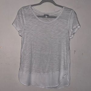 Express t shirt cotton on top and sheer on bottom